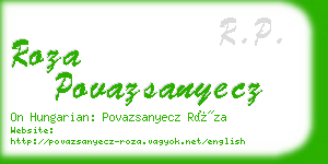 roza povazsanyecz business card